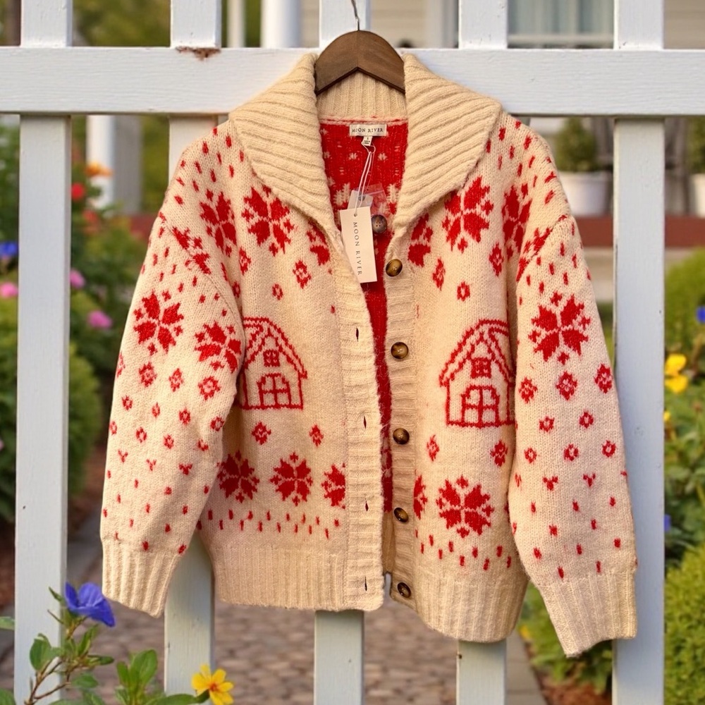 Moon River Collared Cardigan Sweater